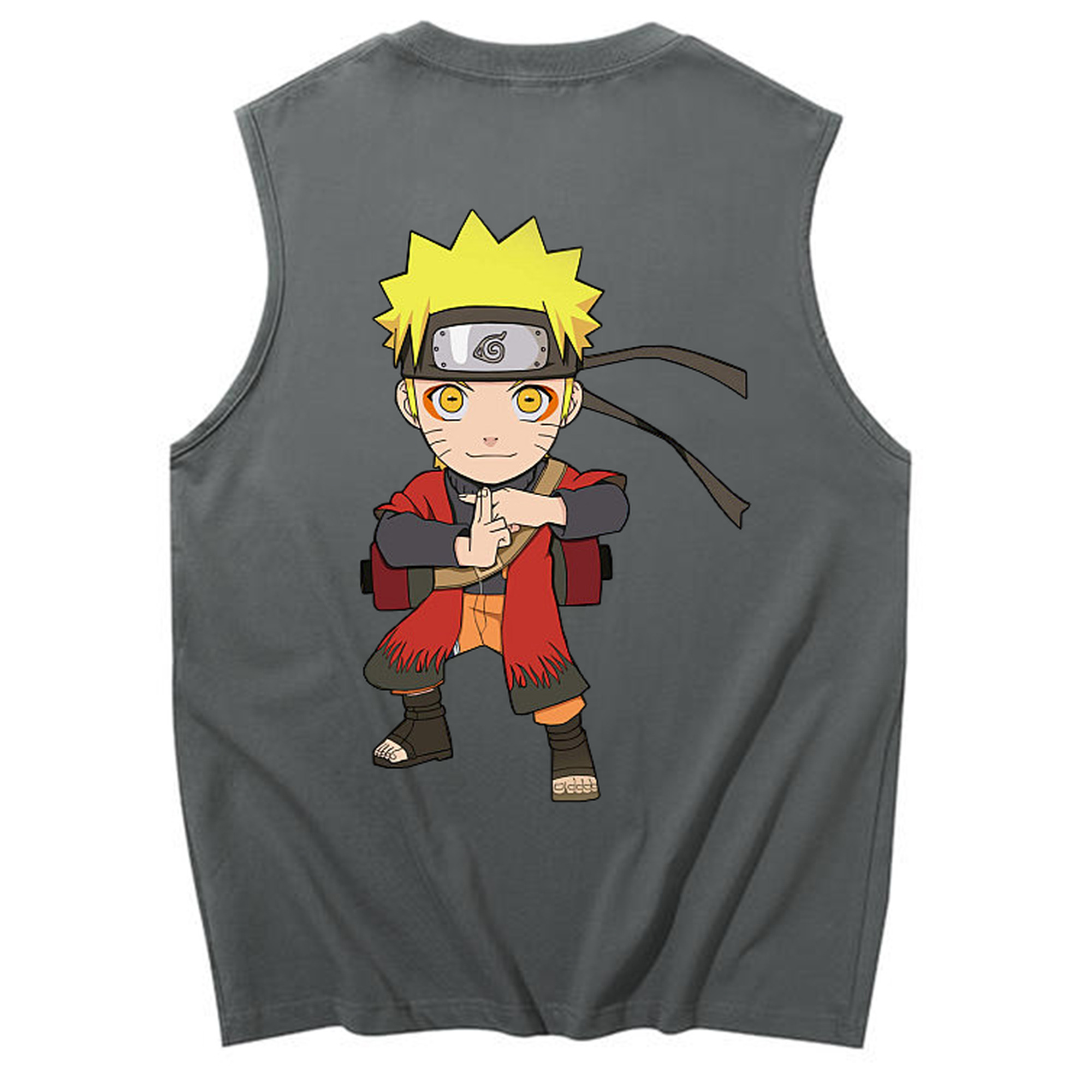 （画像用） NARUTO -ナルト- うずまき ナルト Uzumaki Naruto コットン100％タンクトップ（背面プリント）